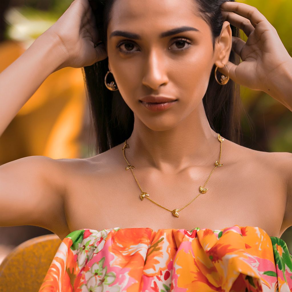 Petal Play Gold Necklaces
