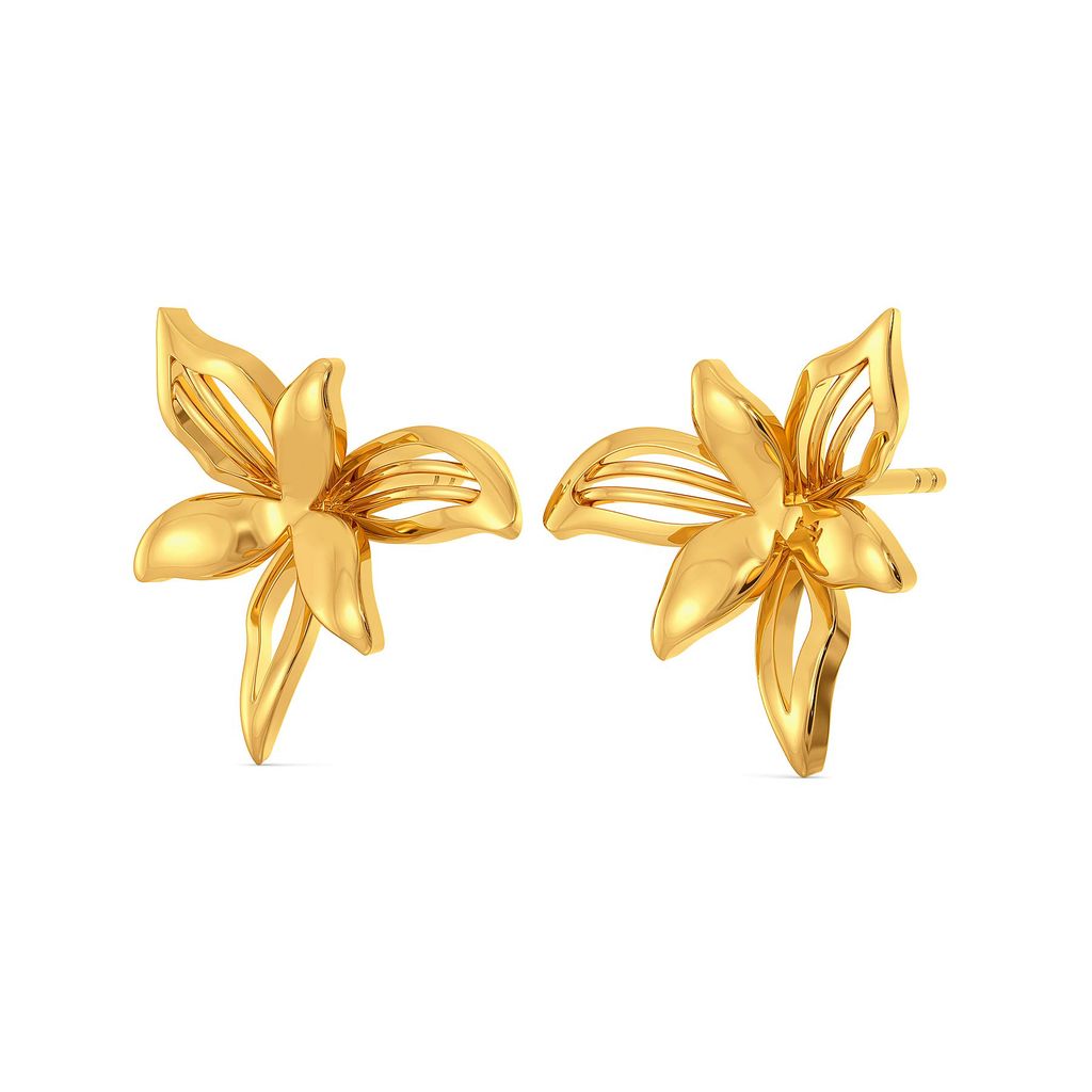 A Lily Link Gold Earrings