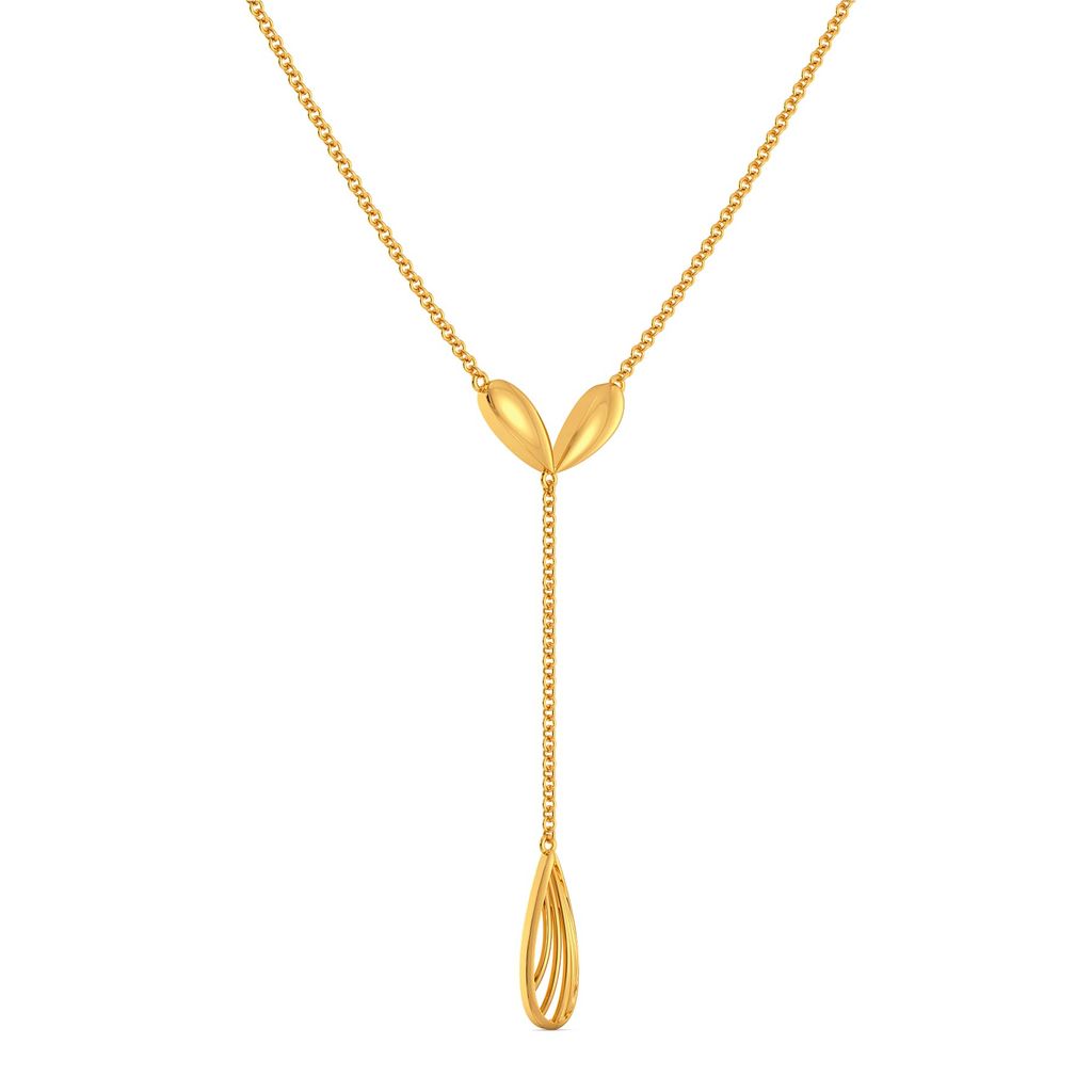 Pair A Petal Gold Necklaces