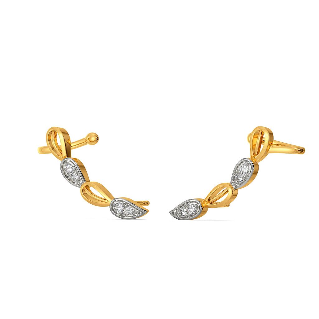 Path O Petal Diamond Earrings