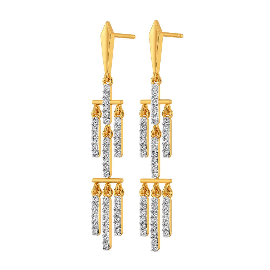 Fringe Effect Diamond Earrings