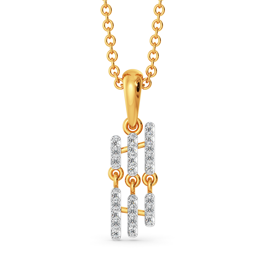 Tiered Fringe Diamond Pendants