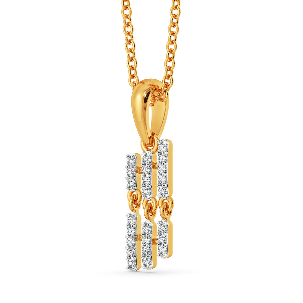 Tiered Fringe Diamond Pendants