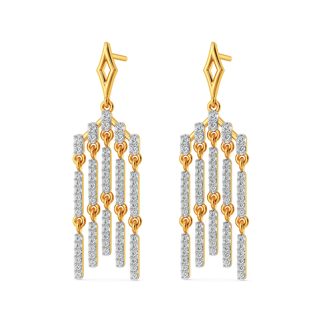 Dramatic Fringe Diamond Earrings