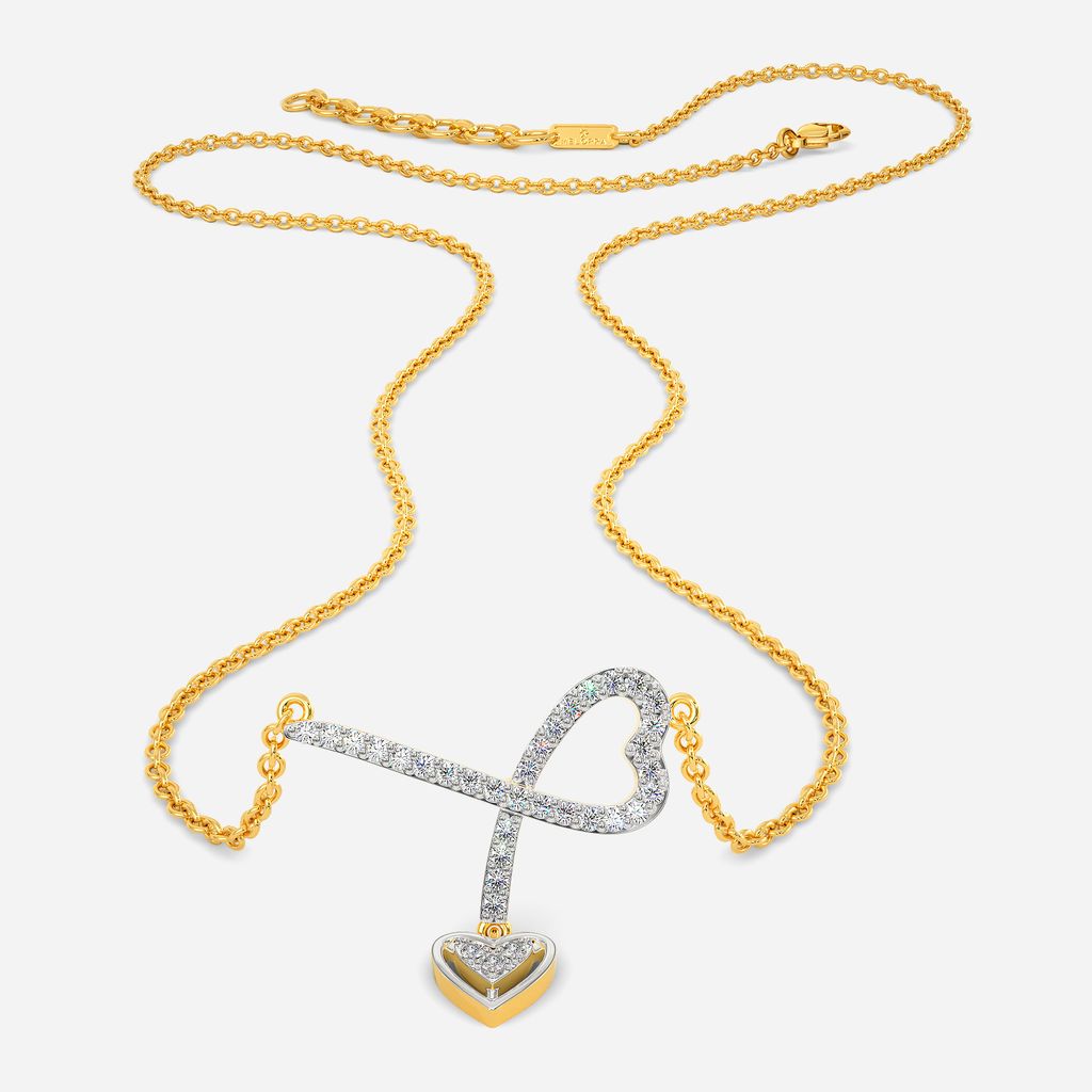 Glass Hearts Diamond Necklaces