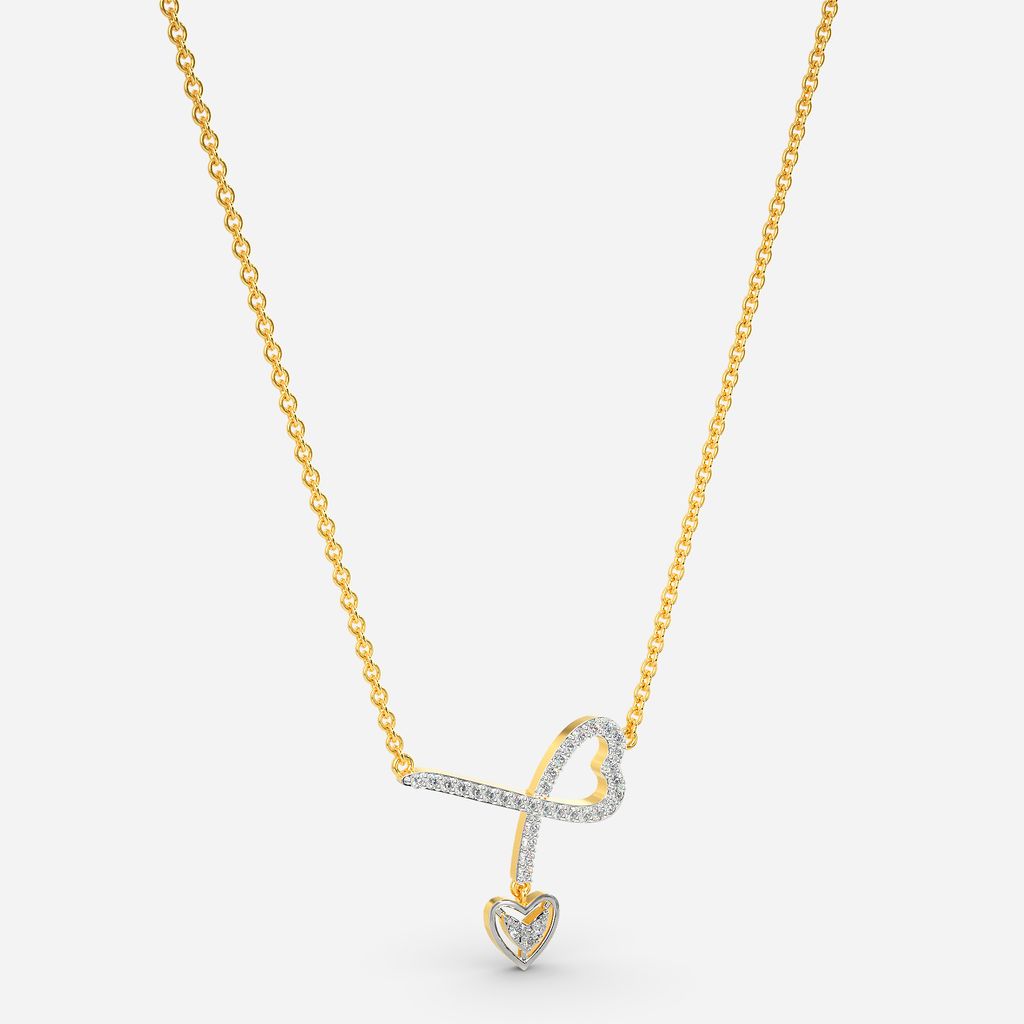 Glass Hearts Diamond Necklaces