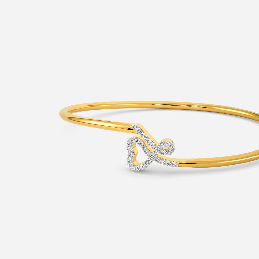 Glass Hearts Diamond Bangles
