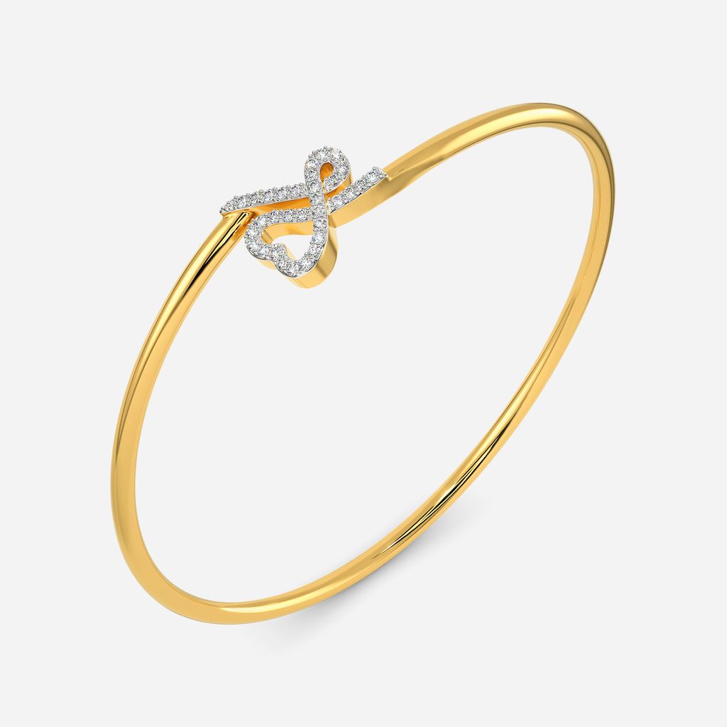Glass Hearts Diamond Bangles