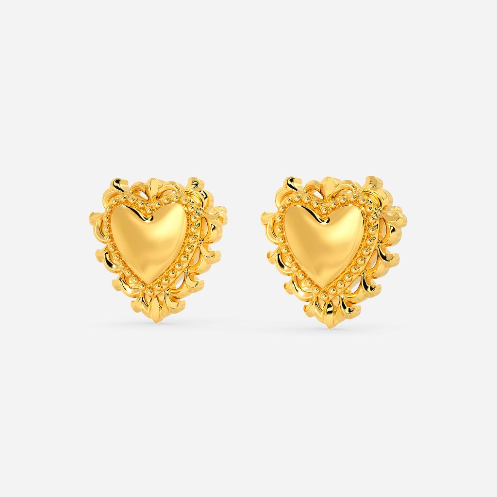 Wish upon a Heart Gold Earrings