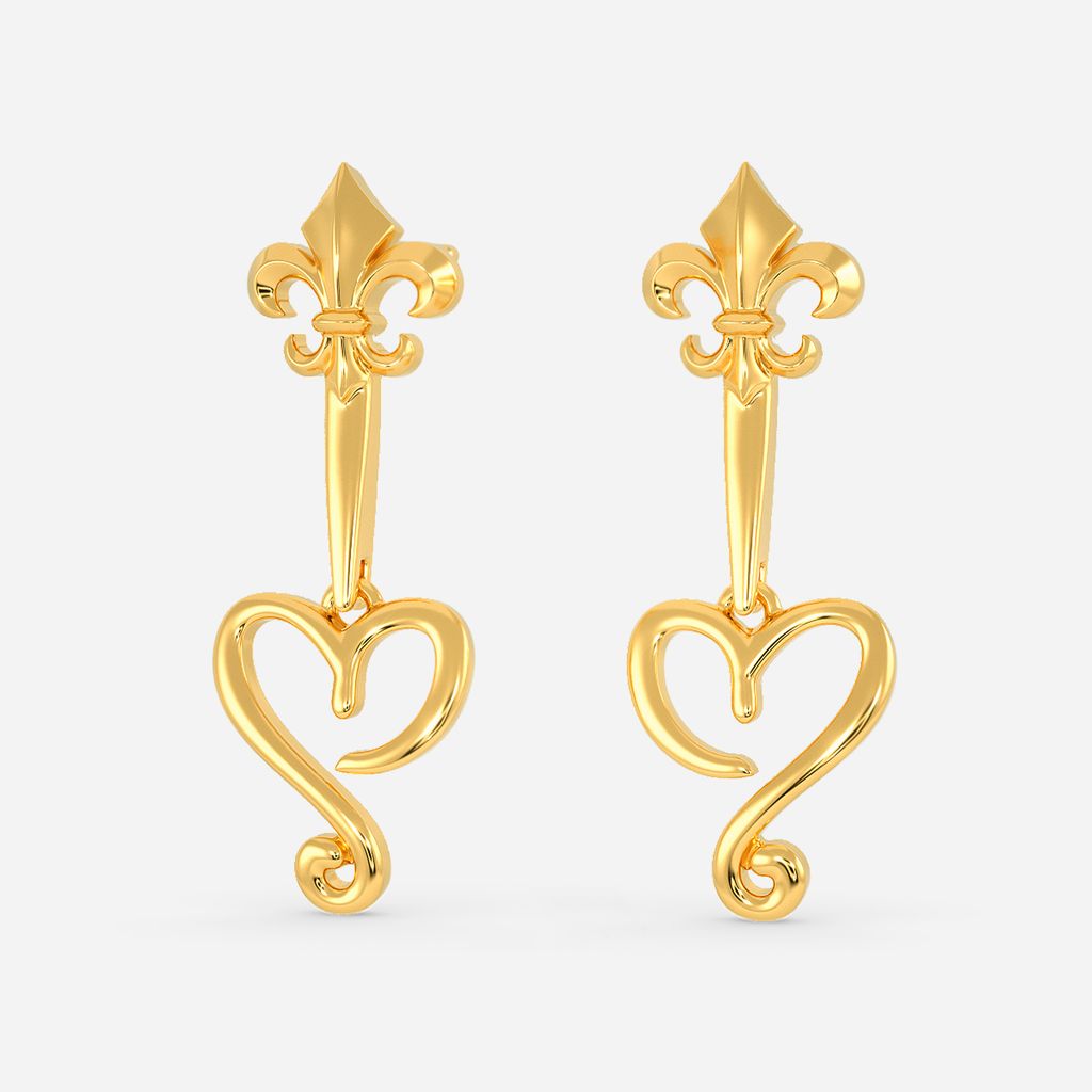 Fable O Hearts Gold Earrings