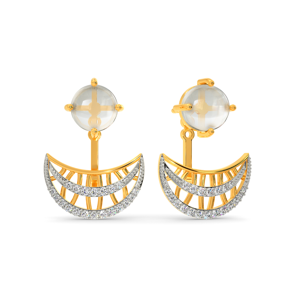 Quartz Aura Diamond Earrings