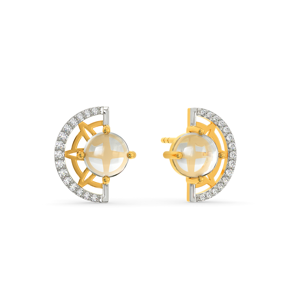 Clear Horizon Diamond Earrings