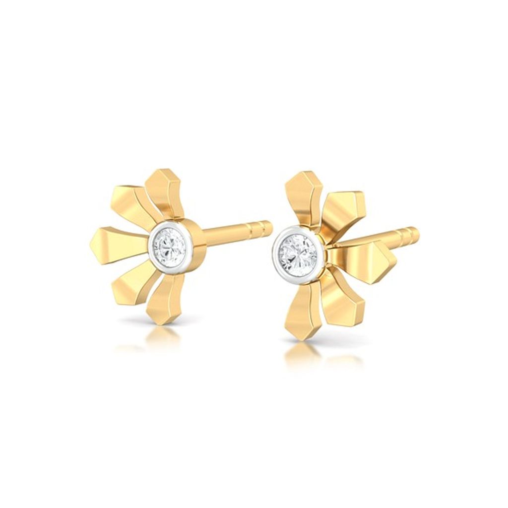 Greek lotus Diamond Earrings