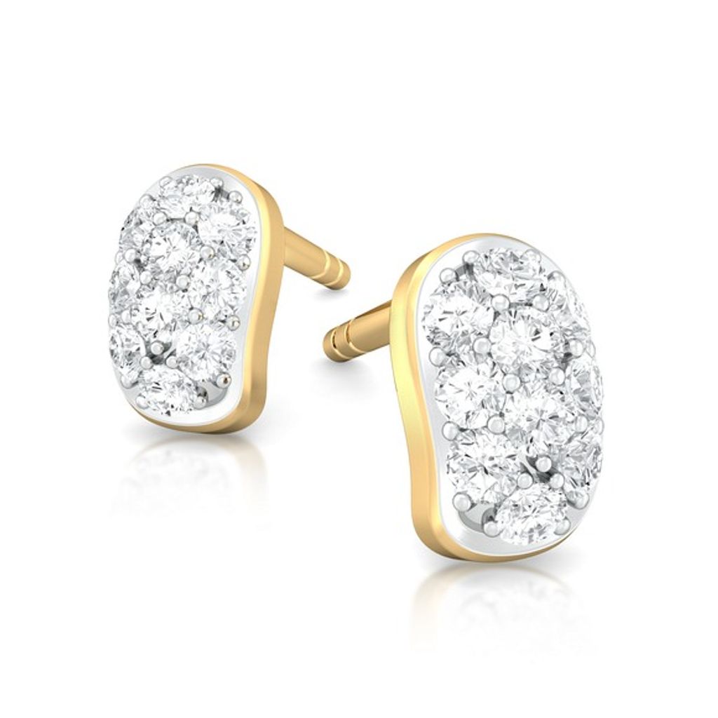 Bean gleam Diamond Earrings