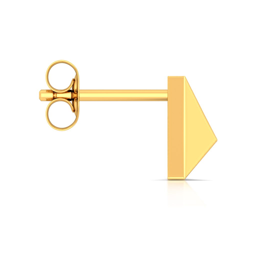 Love Triangles Gold Earrings