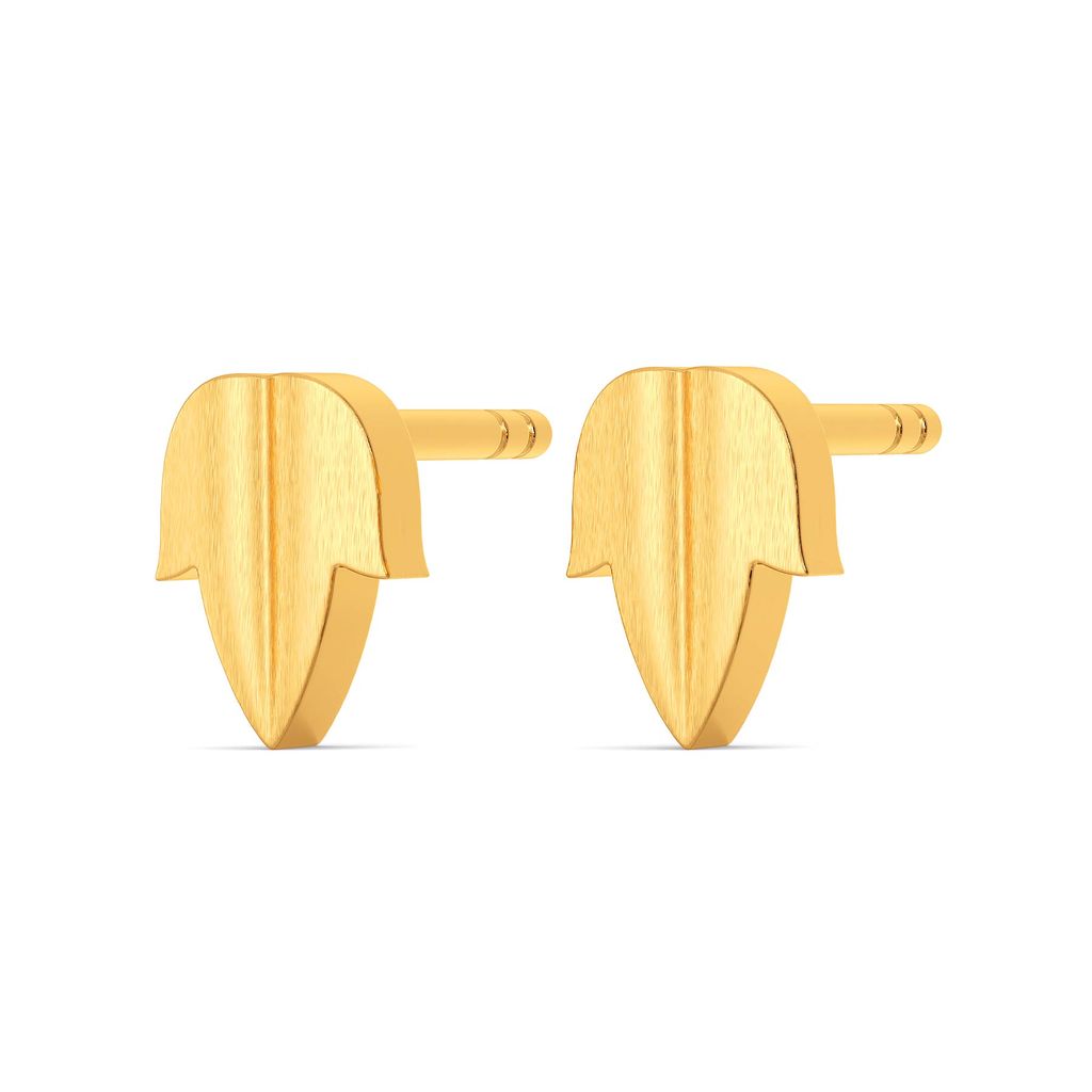 Leaf of Faith Gold Earrings
