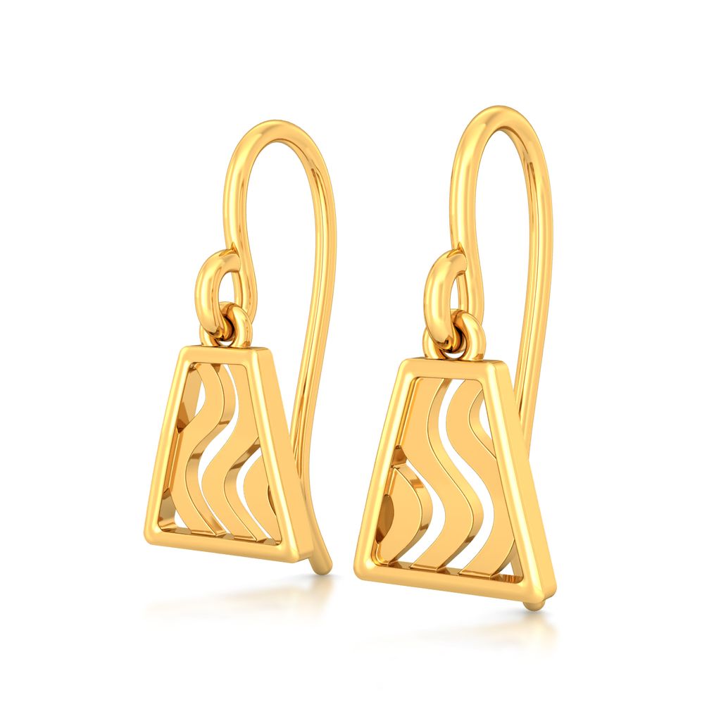 Trapeze Gold Earrings