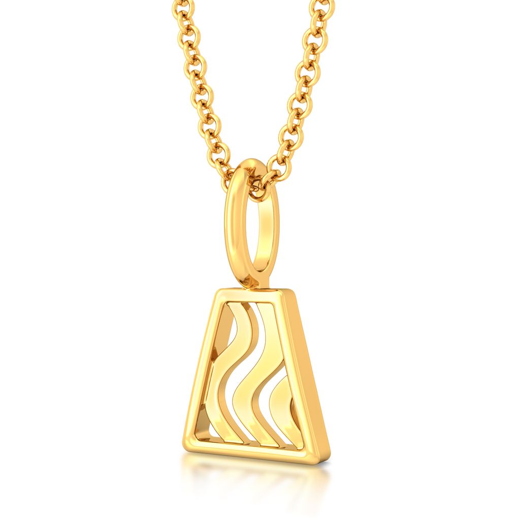 Trapeze Gold Pendants