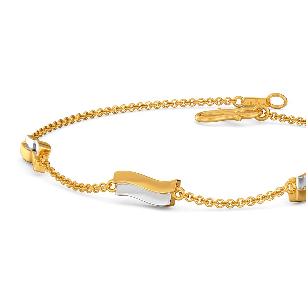 Twin Strokes Gold Bracelets