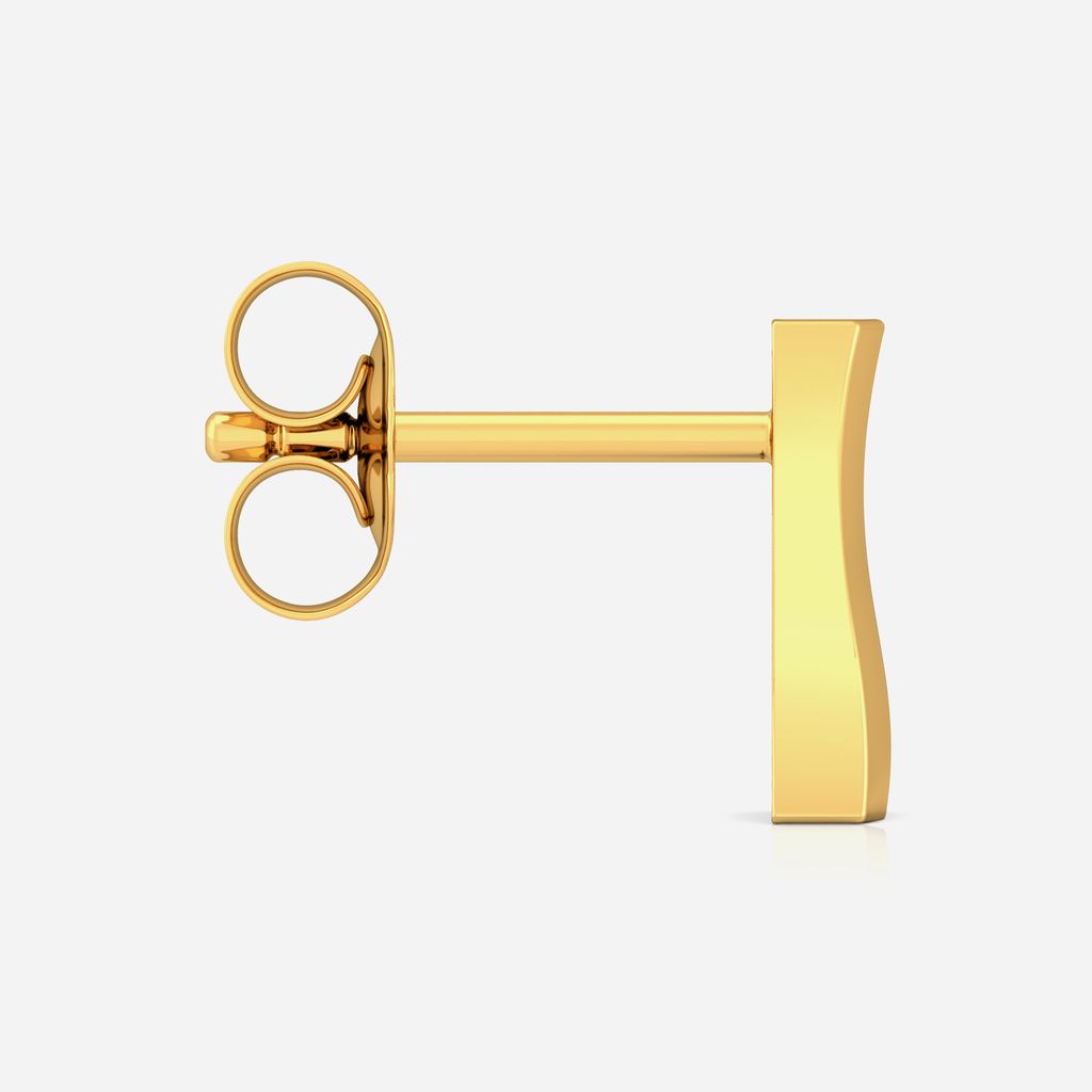 Twin Strokes Gold Earrings
