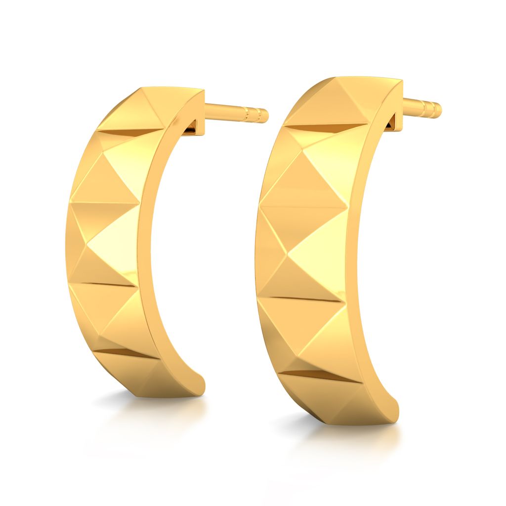 Hoop Terrains Gold Earrings
