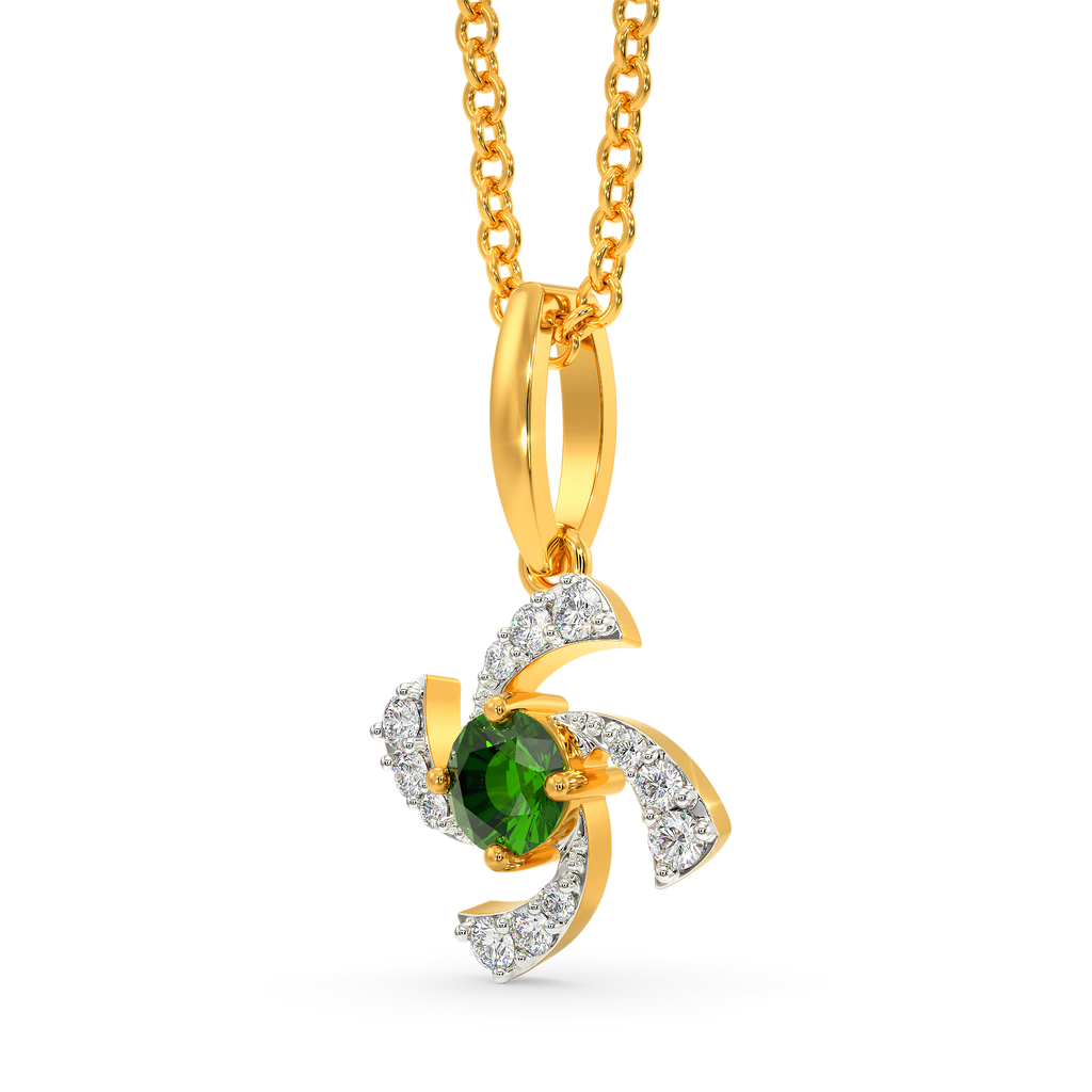Green Essence Diamond Pendants