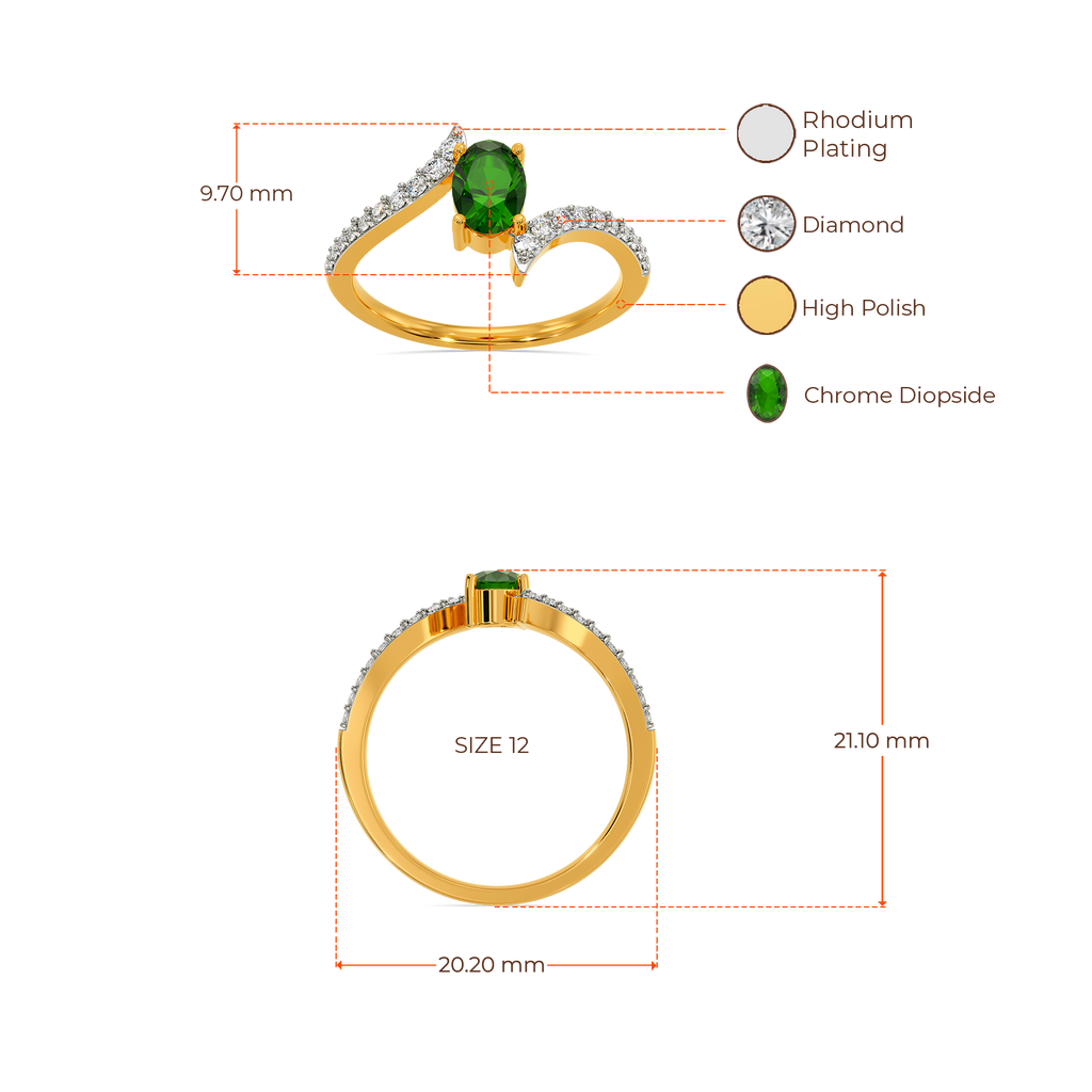 Green Spark Diamond Rings image