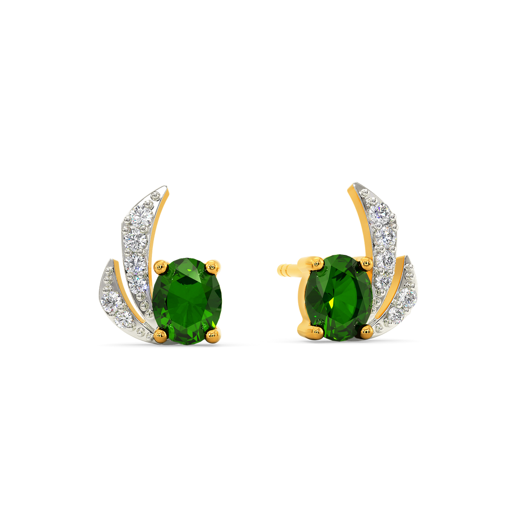 Green Spark Diamond Earrings