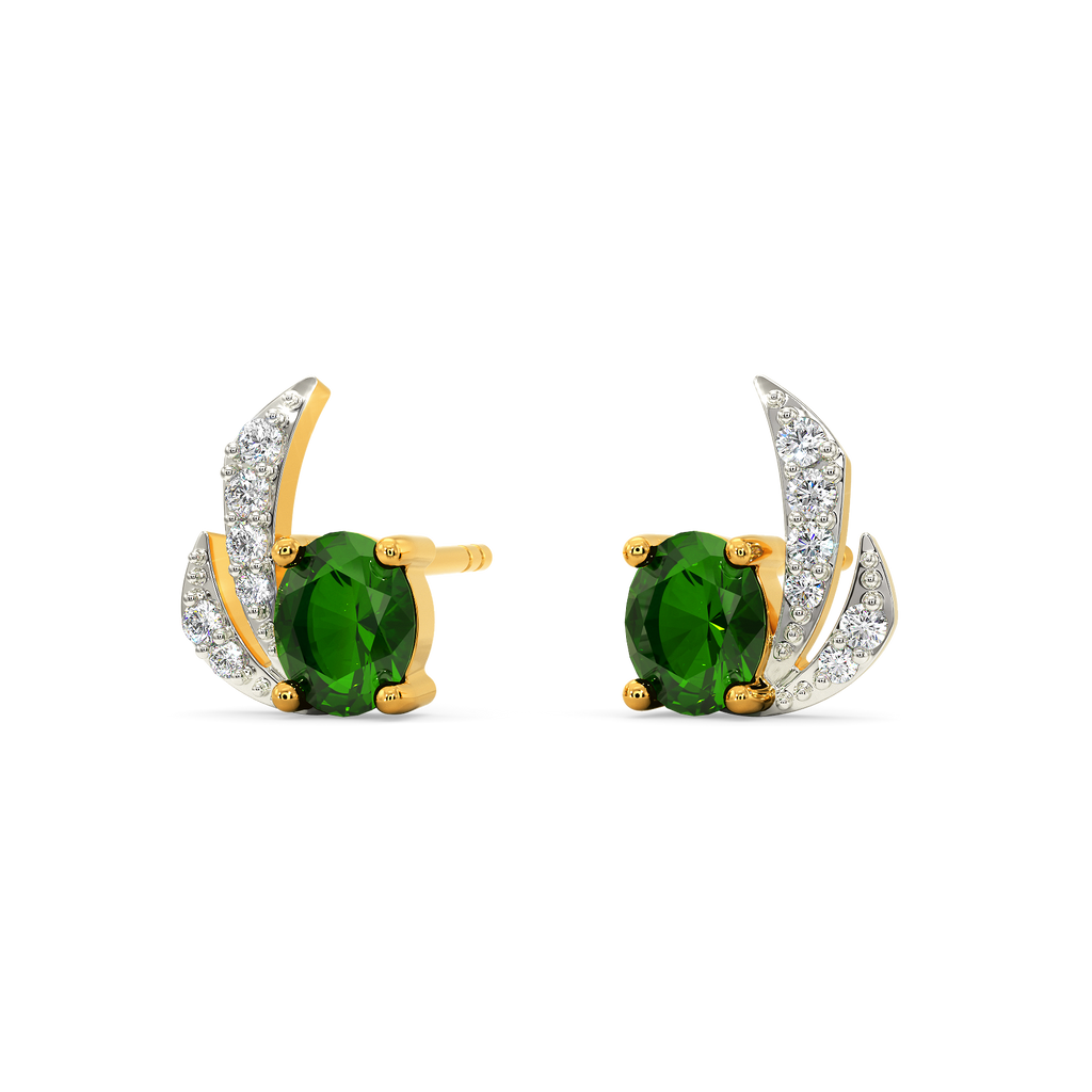 Green Spark Diamond Earrings