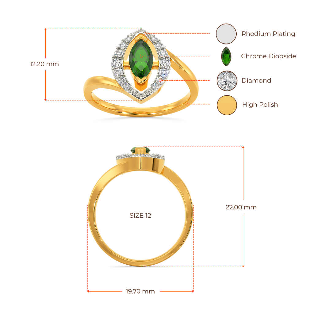 Green Bliss Diamond Rings image