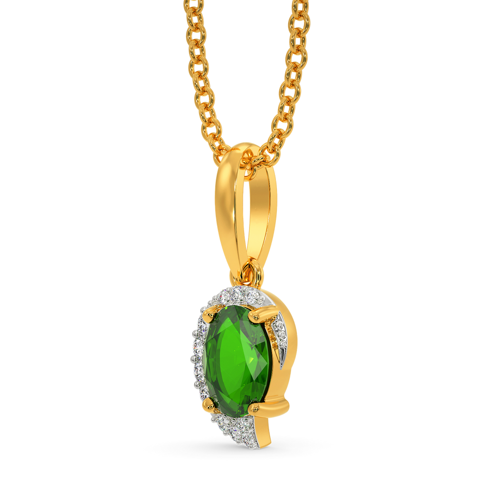 Green Glow Diamond Pendants