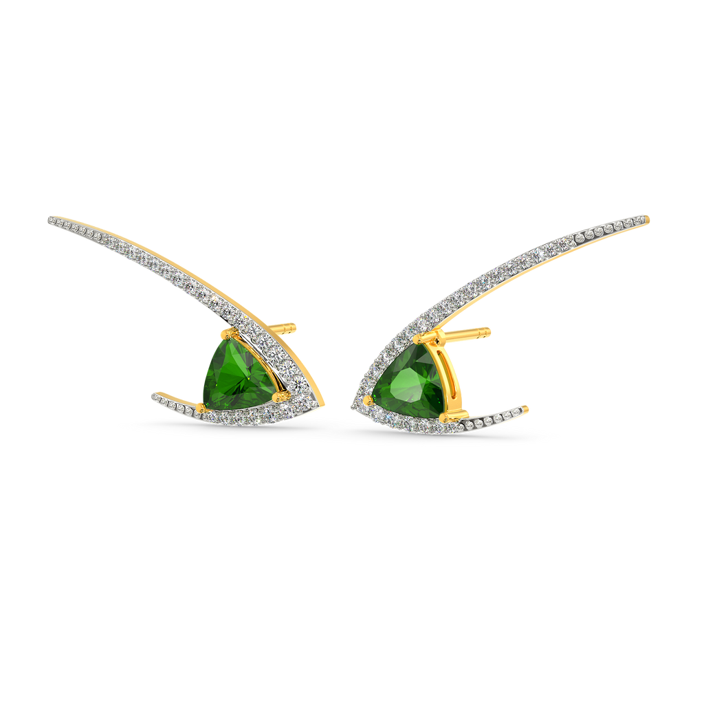 Vibin To Green Diamond Earrings