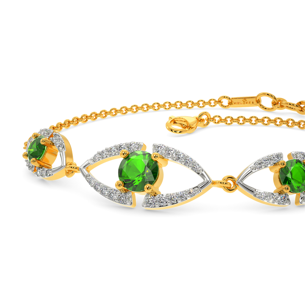Green Symphony Diamond Bracelets