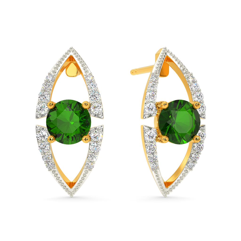 Green Symphony Diamond Earrings