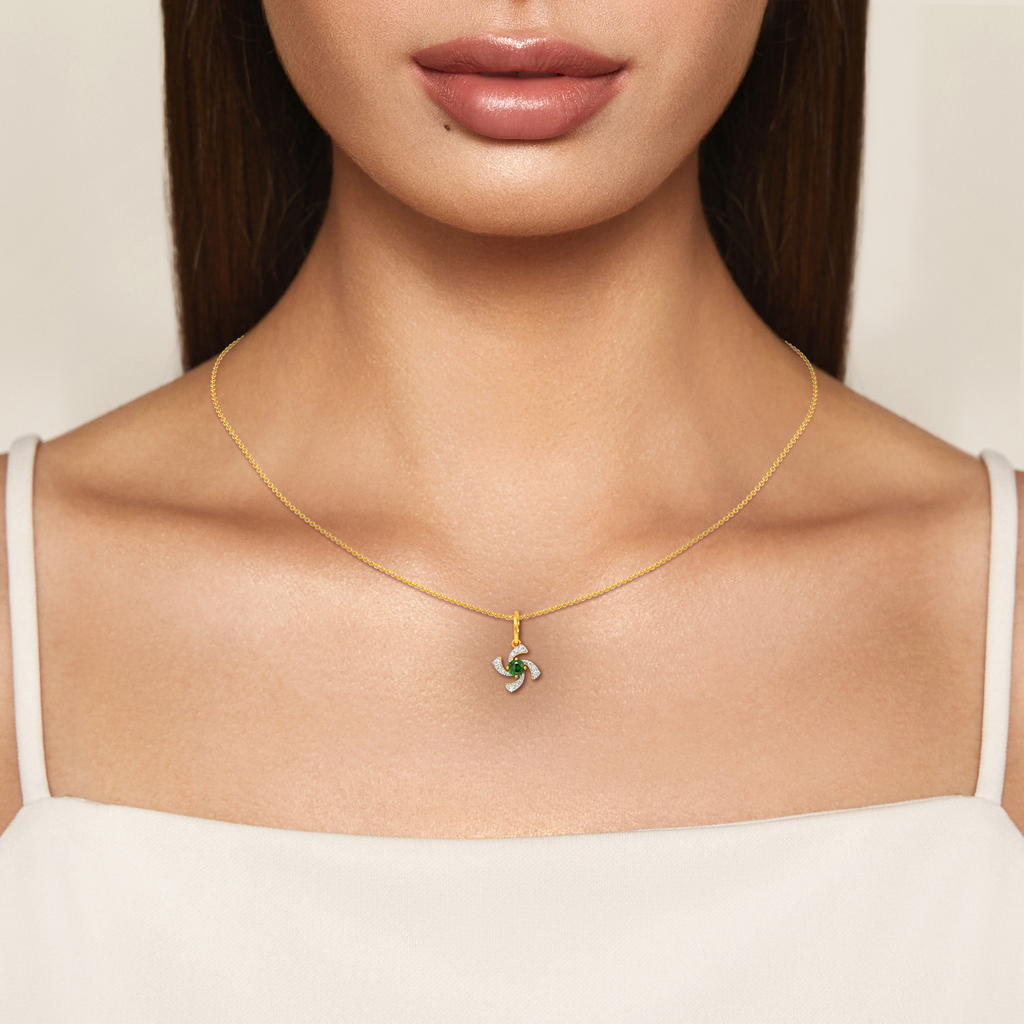 Green Essence Diamond Pendants