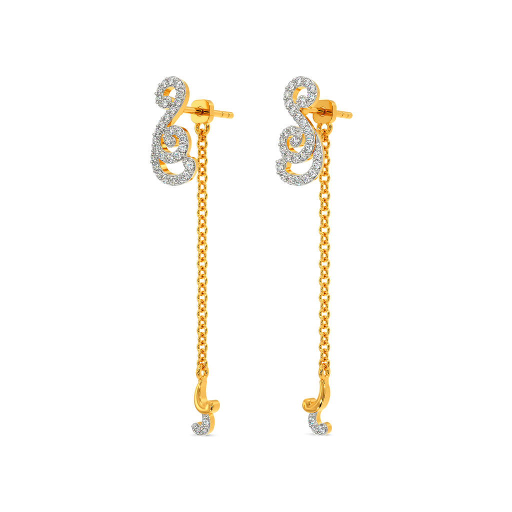 Swirling Elegance Diamond Earrings