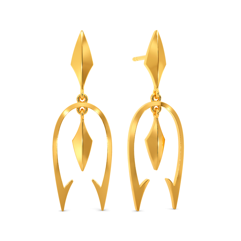 Gothic Noir Gold Earrings