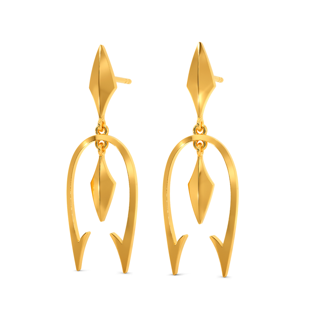 Gothic Noir Gold Earrings