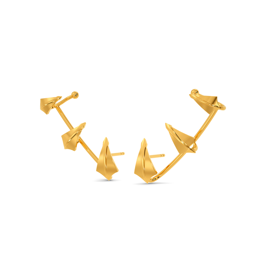 Gothic Noir Gold Earrings