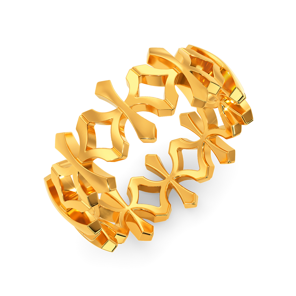Onyx Veil Gold Rings