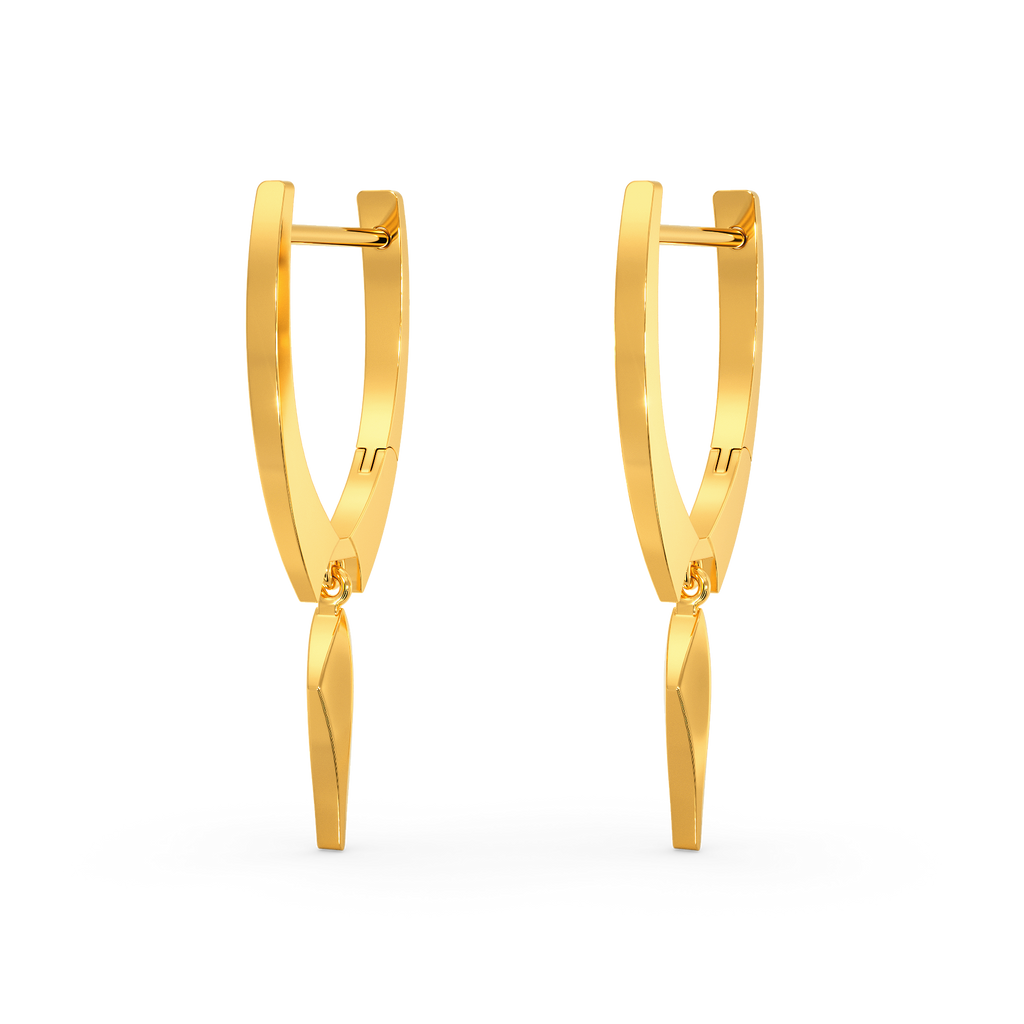 Shadowed Serenity Gold Earrings