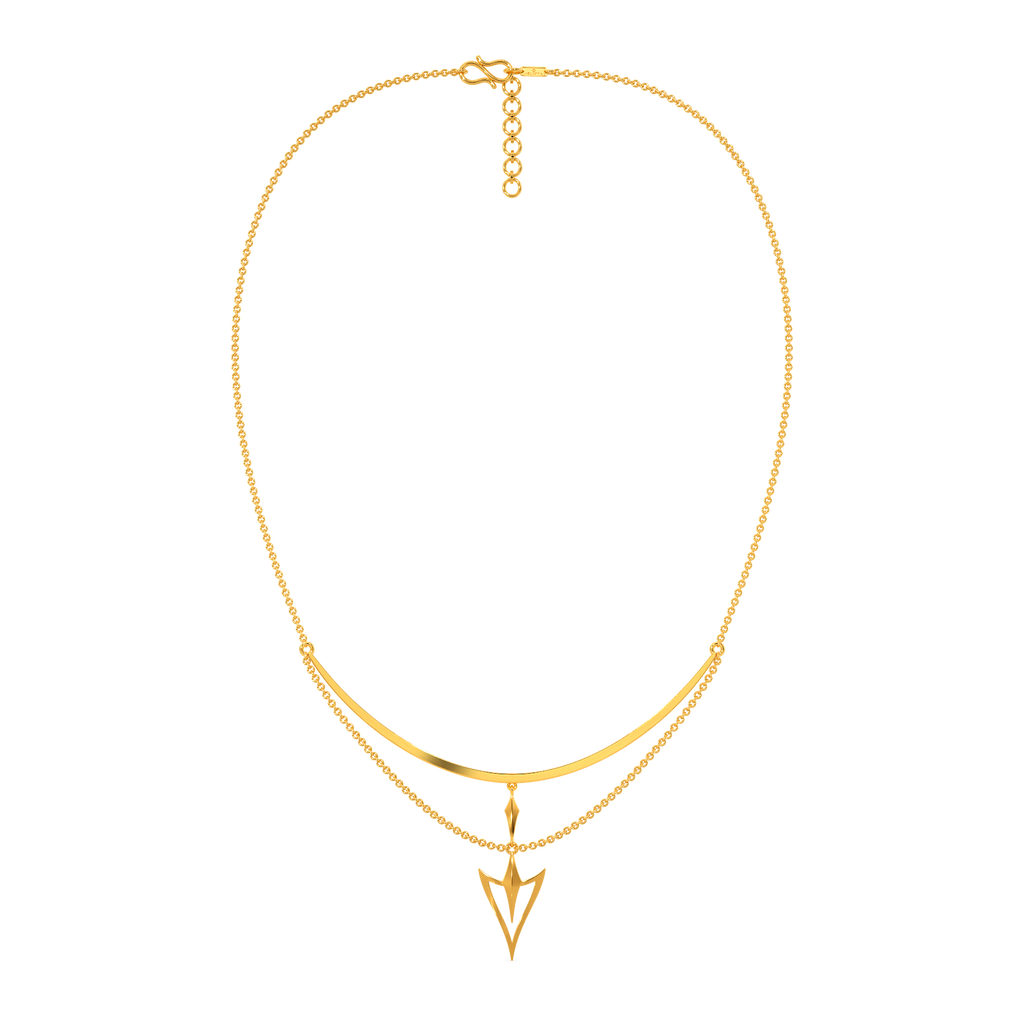 Shadowed Serenity Gold Necklaces