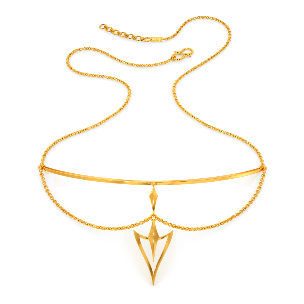Shadowed Serenity Gold Necklaces