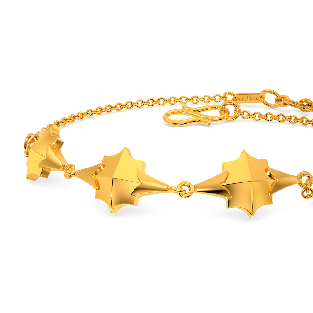 Crimson Moons Gold Bracelets