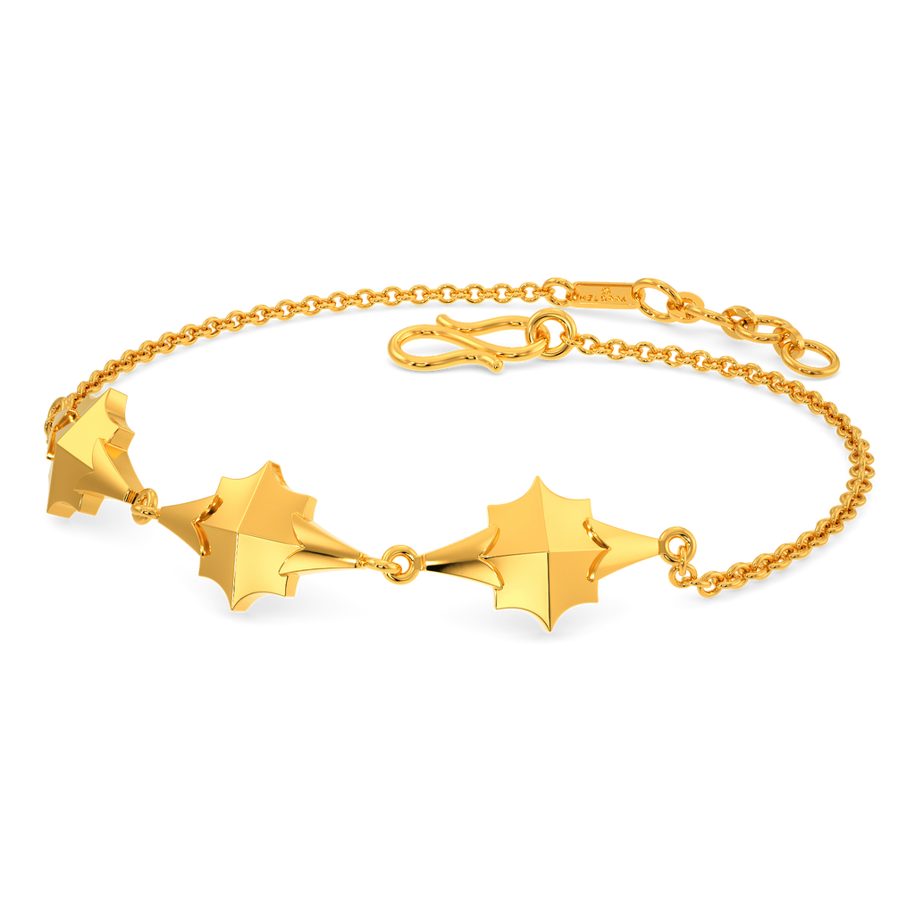 Crimson Moons Gold Bracelets