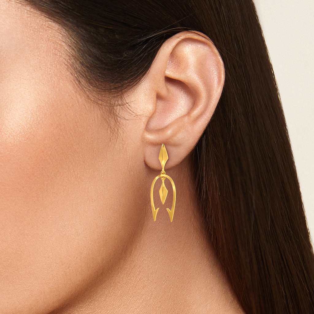 Gothic Noir Gold Earrings