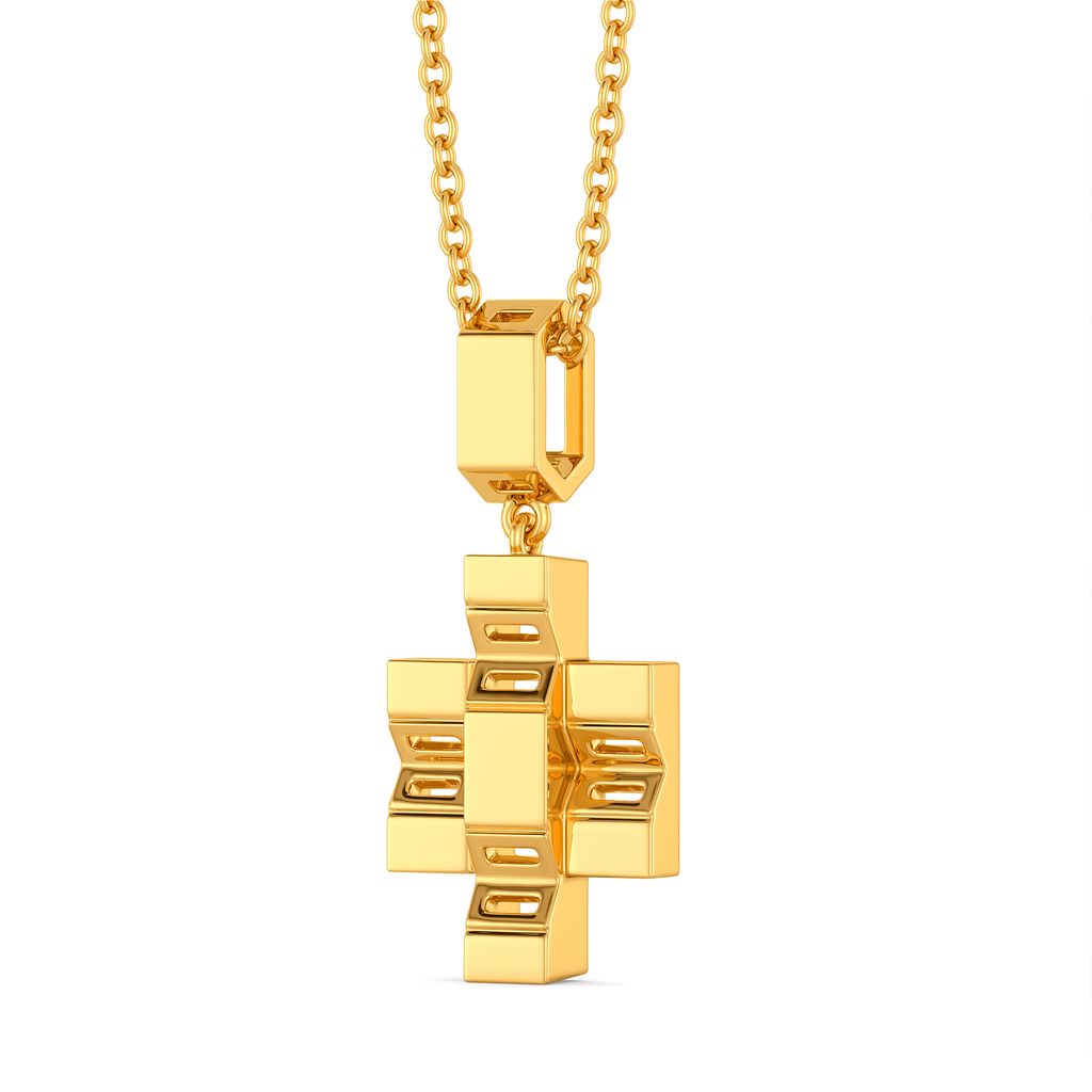 Tetris Tribe Gold Pendants