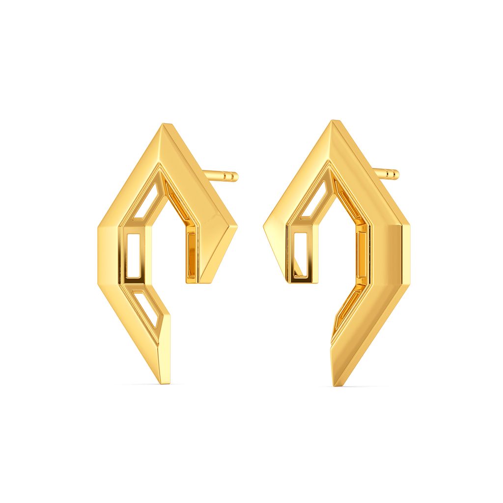 Angle the Tude Gold Earrings