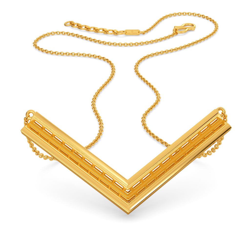 True to Tangent Gold Necklaces