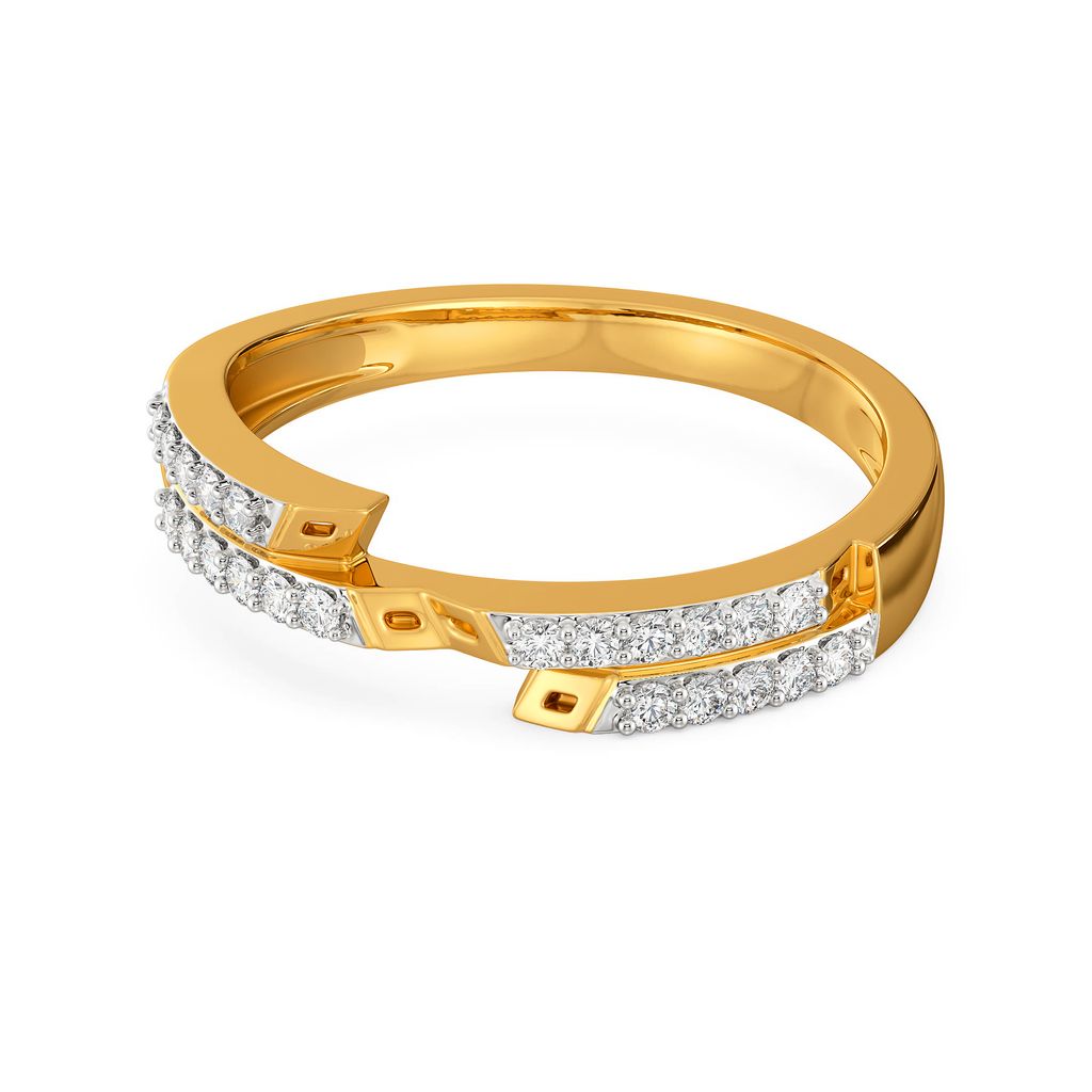 Sleek Segments Diamond Rings alternate view 2